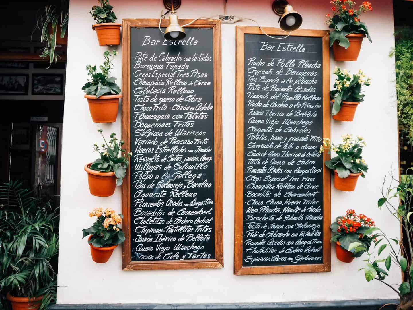 tapas menu seville