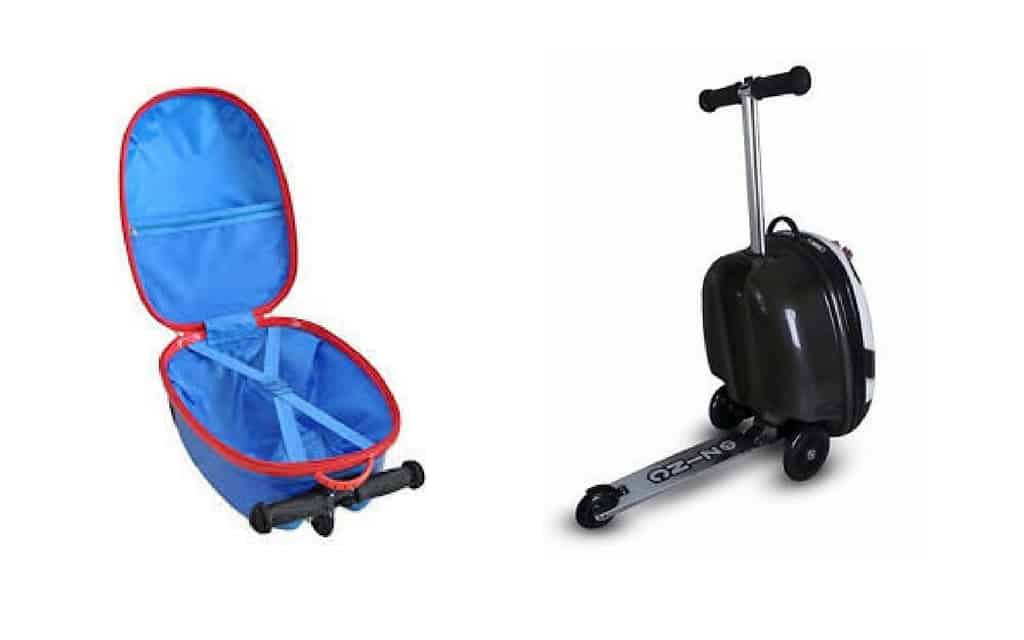 Zinc Flyte kids scooter carry on luggage review best family travel gear